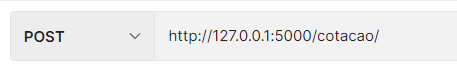 Do lado da URL no Postman temos apenas o método HTTP POST selecionado