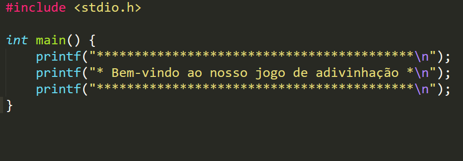 Meu código: