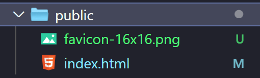 pasta public contendo os arquivos favicon e index.html