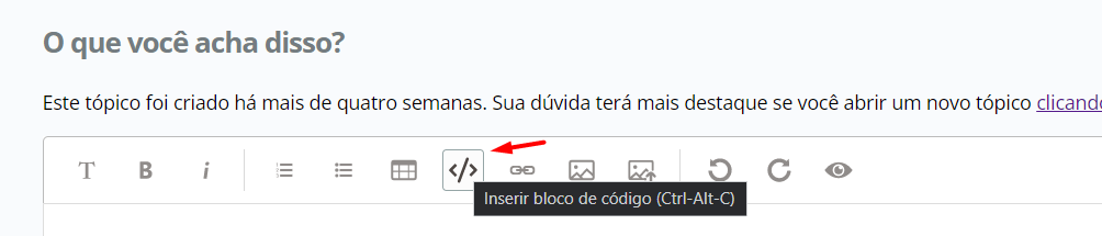 bloco de código