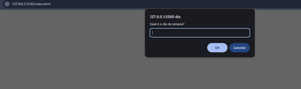 janela com alert