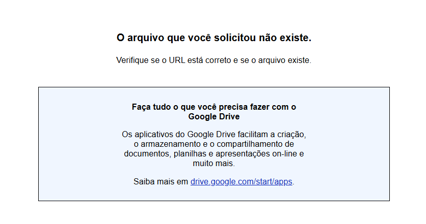link não encontrado
