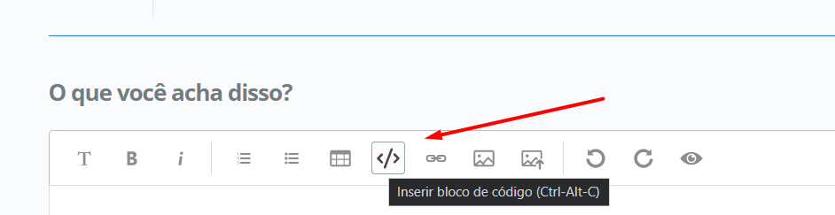 ferramenta bloco de código