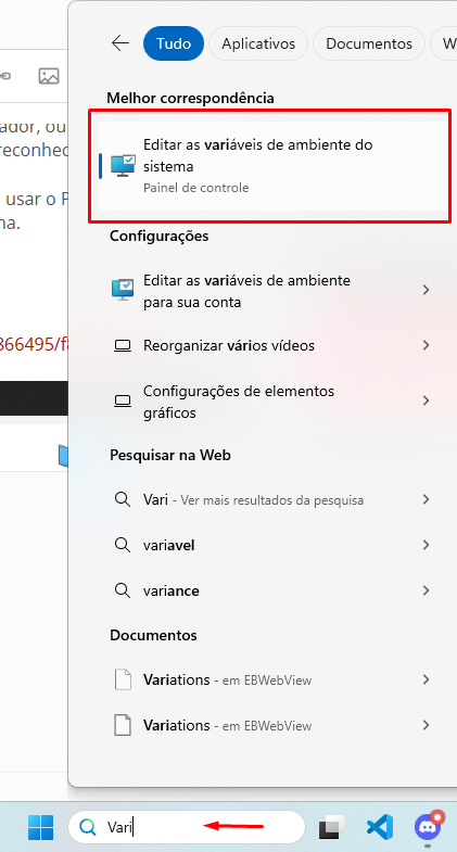 Pesquisando variáveis