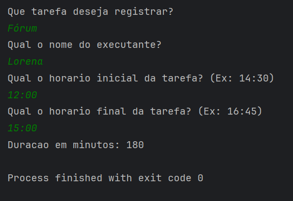 resultado da atividade