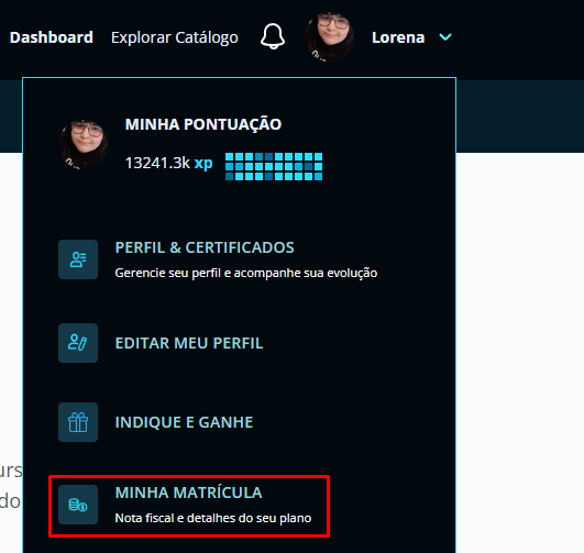 print do perfil