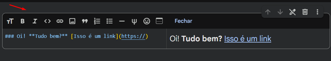 Usando markdown