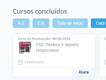 curso concluído no perfil