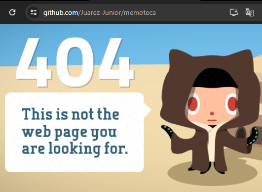 Page not found do gitHub