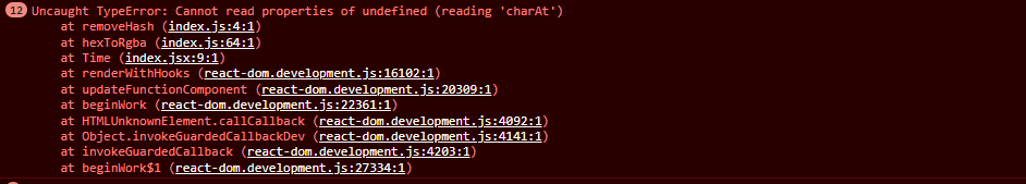 Cannot read properties of undefined (reading 'charAt')