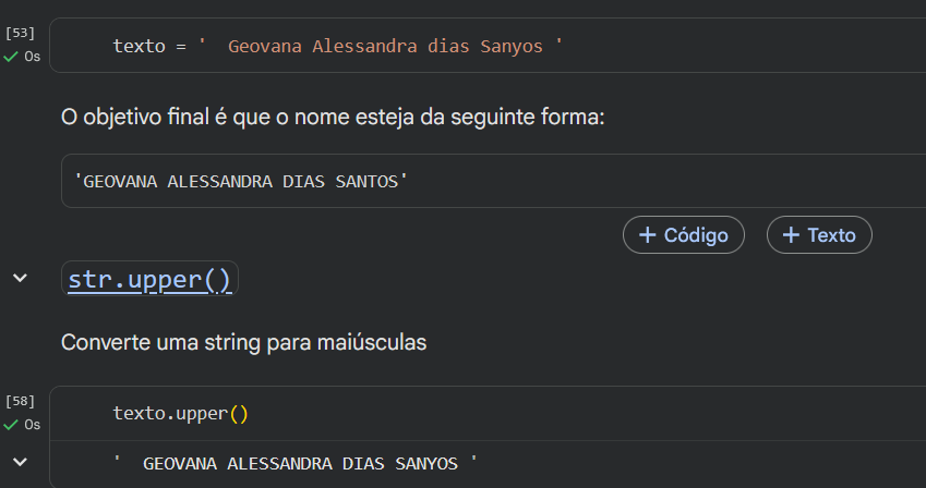 código do exercício depois