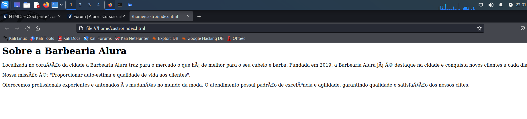 acentuação incorreta