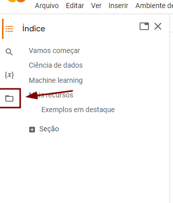 captura de tela do colaboraty , na imagem esta selecionado em vermelho a ultima opção do menu lateral da ferramenta. 