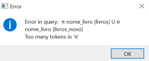 ERRO IN QUERY 