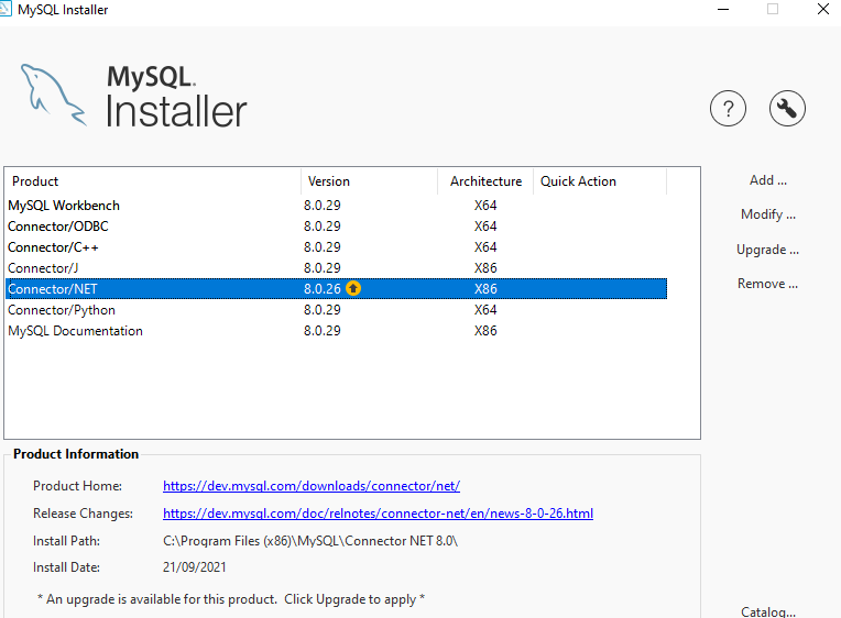 Erro no "Connector/NET" ao instalar o MySQL