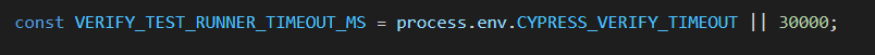 Print da tela do VS Code, em fundo preto, linha de código do arquivo verify.js que contém a constante que deverá ser atualizada de 30000 para 100000 