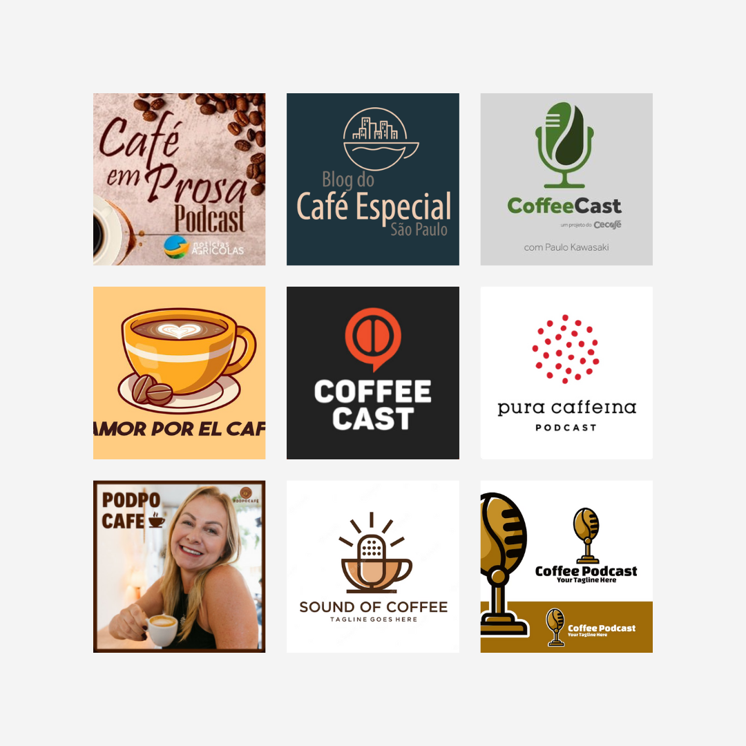 Moodboard Podcast de Café