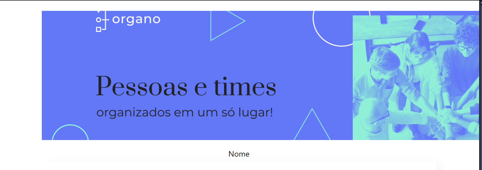 imagem do banner como esta ficando no projeto