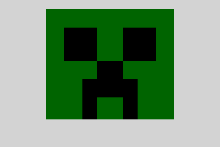 cara do creeper, personagem do minecraft