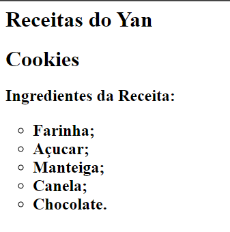 Receita de Cookies