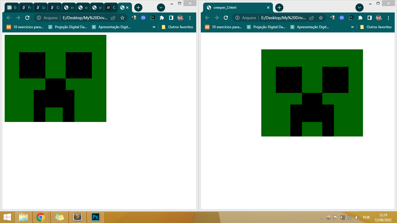 Aprenda como desenhar o Creeper do Minecraft