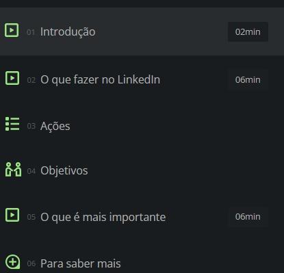 dashboard do curso