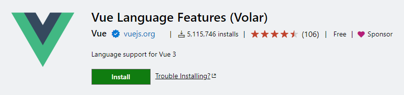 Extensão do VsCode Vue Language Features (Volar)