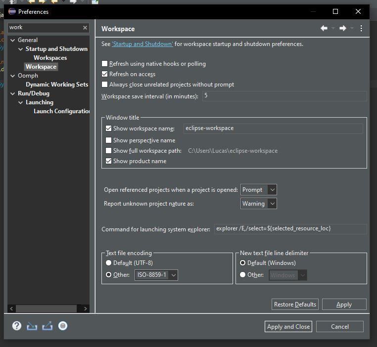 prit da mudança do Texto file encoding para o ISO-8859-1