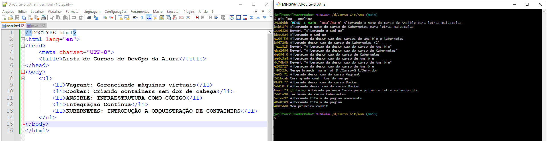 Aula 5 - Exercício 7, Git e Github: controle e compartilhe seu código