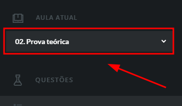 Captura de tela da plataforma da Alura, destaque para o campo de módulo de aulas