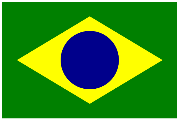 Print colorido de uma tela de um navegador, com um retângulo verde ao fundo, um triângulo amarelo e um círculo azul sobre o retângulo, formando assim a bandeira do brasil completa