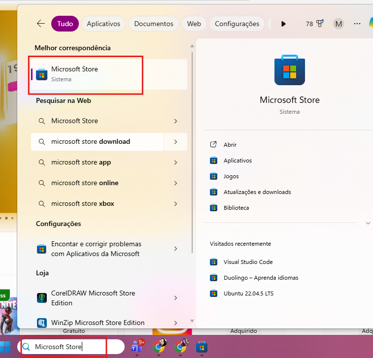Página da Microsoft Store exibindo o aplicativo Power BI Desktop, com o botão de instalar destacado, indicando o local oficial para download e reinstalação do software