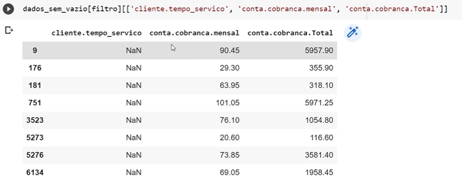 captura de tela do código