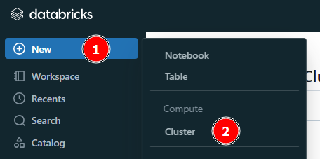 Descrição: Interface para criar um novo cluster no Databricks