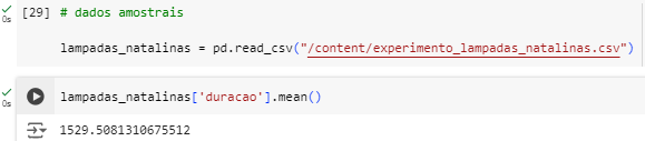 captura de tela do codigo lampadas_natalinas['duracao'].mean()