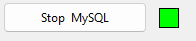 Botão Stop MySQL está verde, portanto, conectado