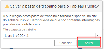 Captura de tela de uma planilha publicada no Tableau Public