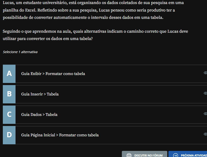 gif onde o usuário clica passa clica na alternativa b e d e ambas ficam verdes