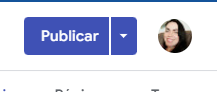 Exemplo da página de publicação no Google Sites