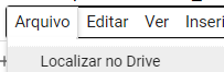 Captura de tela da opção localizar no drive