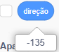 imagem do scratch onde embaixo da direção tem o número menos cento e trinta e cinco