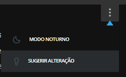 Opção de sugerir alteração