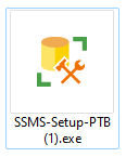 ícone executável do setup do SSMS