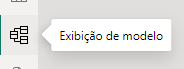 Captura de tela mostrando o icone localizado no canto esquerdo do power bi chamado exibição de modelo para mostrar o relacionamento entre tabelas