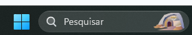 Captura de tela mostrando o campo de pesquisa do sistema operacionall Windows.