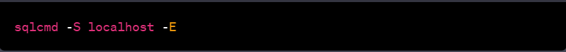 sqlcmd -S localhost -E