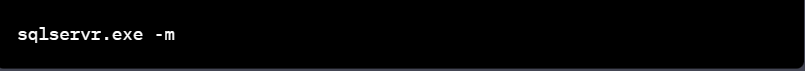 sqlservr.exe -m
