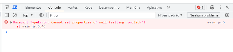 main.js:5 Uncaught TypeError: Cannot set properties of null (setting 'onclick')