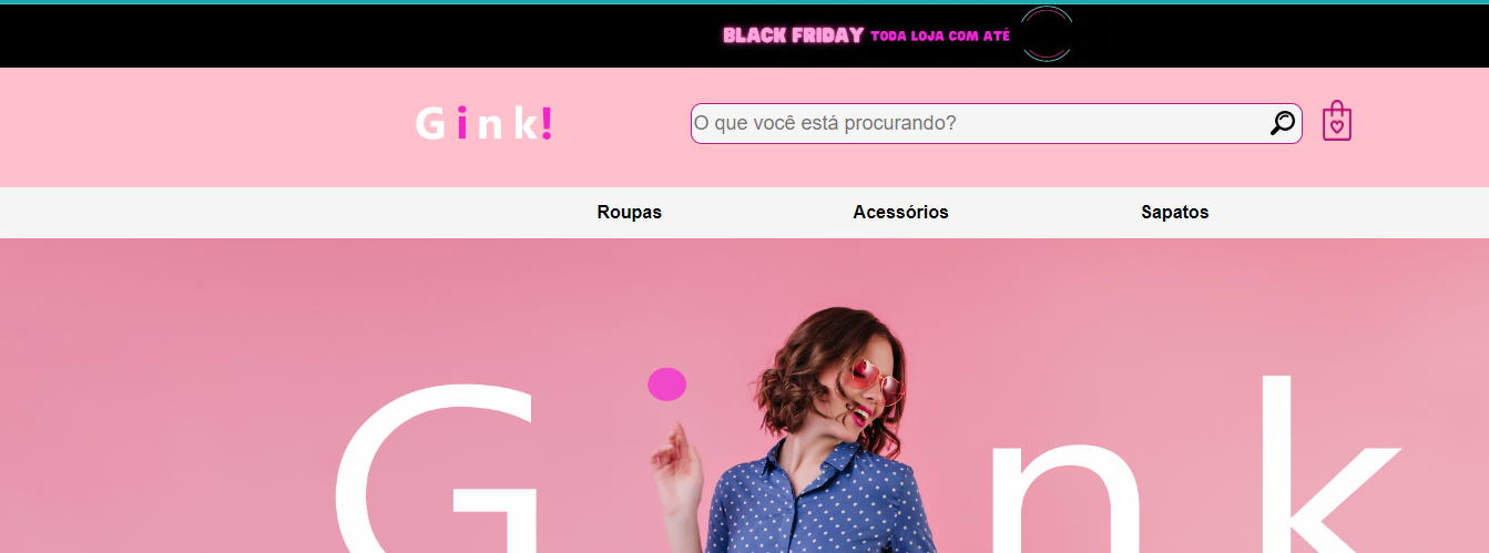 Site com o logo antes de acrescentar a tag <a