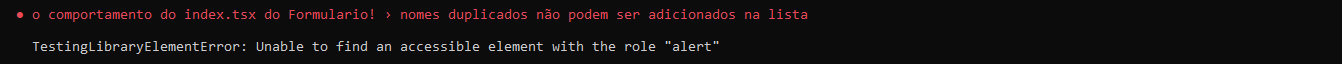 Erro2 do npm test